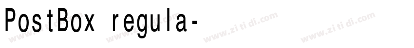 PostBox regula字体转换